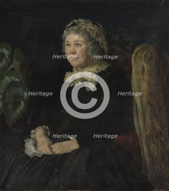 Portrait of an Old Woman, 1887. Creator: Gyda Gram.