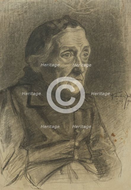 Portrait of an old woman, 1903. Creator: Konstantín Kövári-Kacmarik.