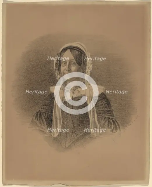 Portrait of an Old Woman, early 1840s. Creator: Eastman Johnson.