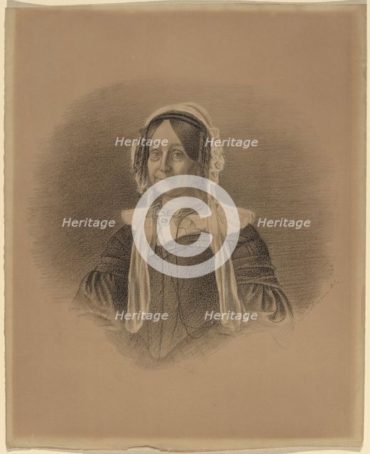 Portrait of an Old Woman, early 1840s. Creator: Eastman Johnson.