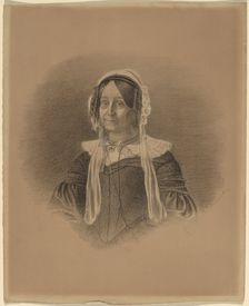 Portrait of an Old Woman, early 1840s. Creator: Eastman Johnson