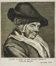 Portrait of an Old Woman, Visscher's Mother, n.d. Creator: Cornelis de Visscher