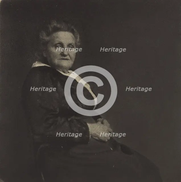 Portrait of an older woman, about 1915-1920. Creator: Gunther Krampf.