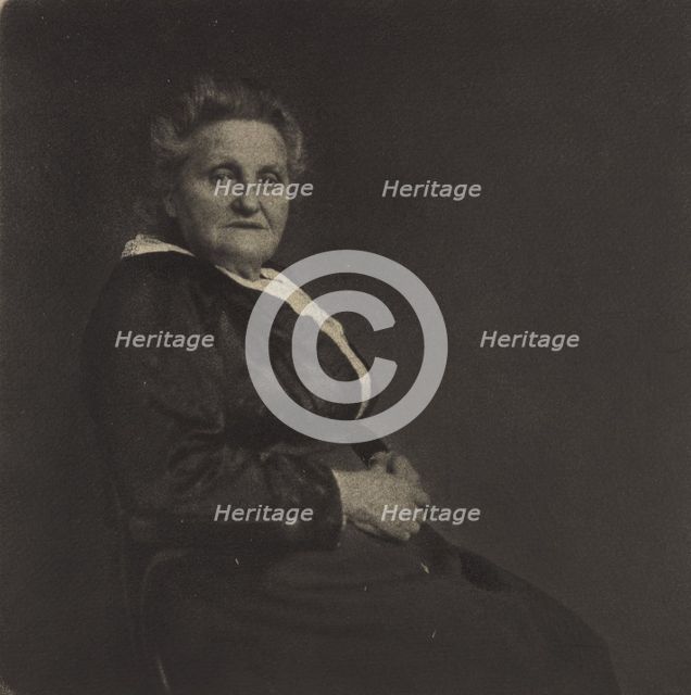 Portrait of an older woman, about 1915-1920. Creator: Gunther Krampf.