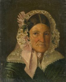 Portrait of an Older Woman in a Bonnet, 1844. Creator: Constantin David Rosenthal