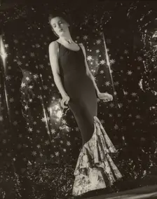 Portrait of an Unidentfiied Female Fashion Model, about 1940. Creator: Gunther Krampf