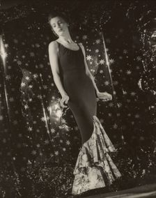 Portrait of an Unidentfiied Female Fashion Model, about 1940. Creator: Gunther Krampf