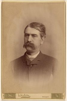 Portrait of an unidentified man with a bushy moustache, 1885. Creator: FC Weston