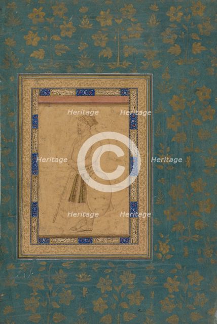 Portrait of an Unidentified Noble from Shah Jahan's Court, c. 1640-1650. Creator: Unknown.