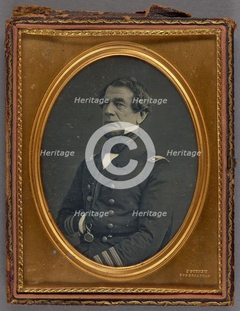 Portrait of an Unidentified American Navy Captain, about 1855. Creator: Jeremiah Gurney.