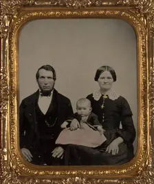 Portrait of an Unidentified Family, about 1860. Creator: Unknown