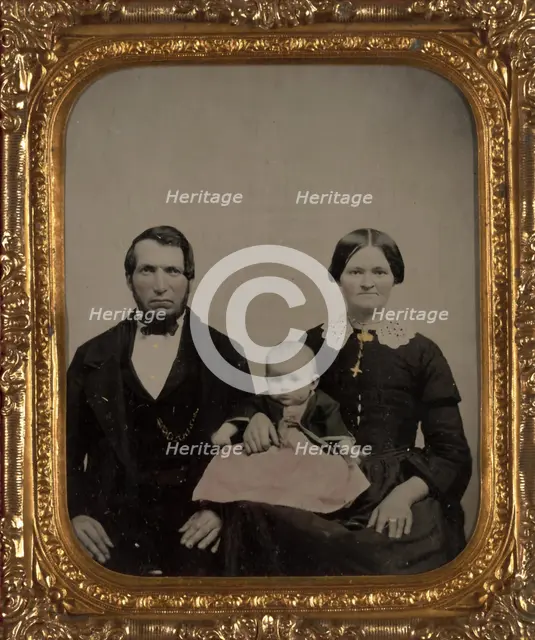 Portrait of an Unidentified Family, about 1860. Creator: Unknown.