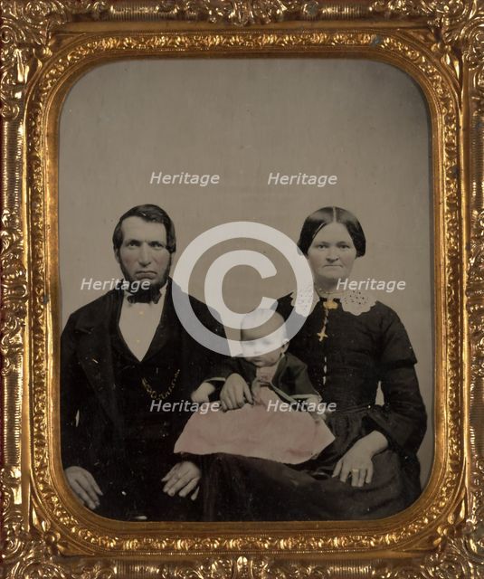 Portrait of an Unidentified Family, about 1860. Creator: Unknown.