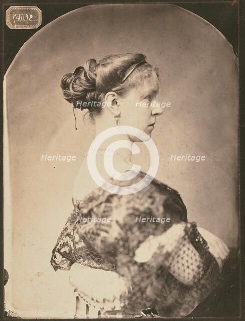 Portrait of an Unidentified Woman, about 1860. Creator: Pierre Petit.