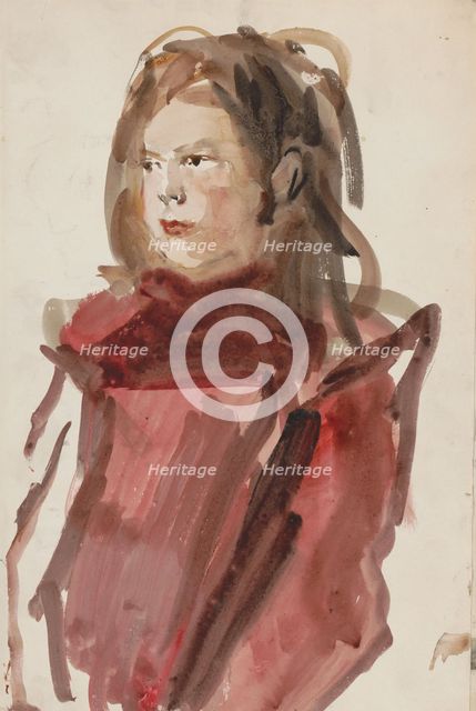 Portrait of an unknown woman, 1875-1934. Creator: Isaac Lazerus Israels.