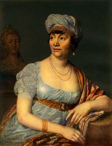 Portrait of an unknown Woman with Headdress 1812, (1965). Creator: Vladimir Borovikovsky