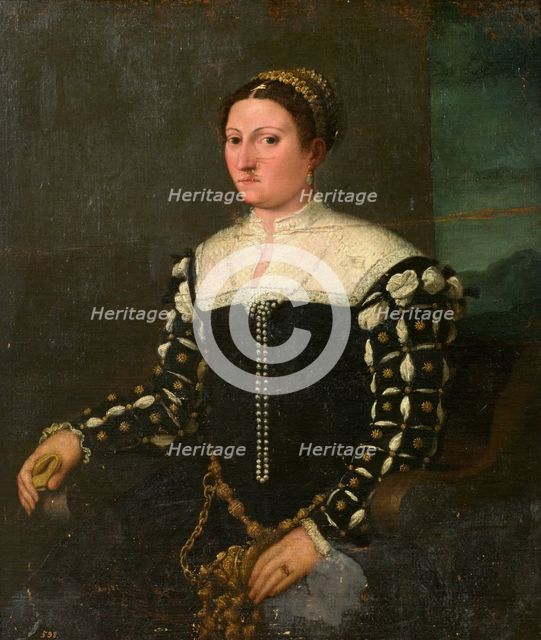 Portrait of an unknown woman, between 1550 and 1560. Creator: Antonio Badile IV.