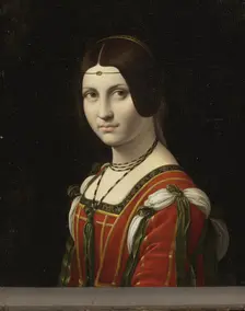 Portrait of an Unknown Woman, called La Belle Ferronnière, before 1750. Artist: Leonardo Da Vinci, Follower