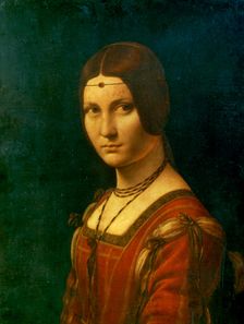 Portrait of an Unknown Woman (La Belle Ferroniere) c1490. Artist: Leonardo da Vinci