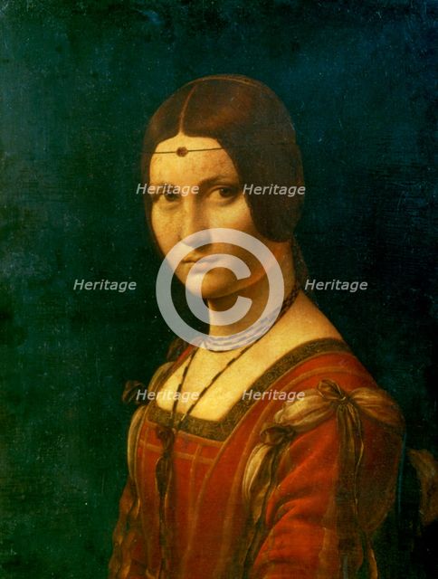 'Portrait of an Unknown Woman (La Belle Ferroniere)', c1490. Artist: Leonardo da Vinci