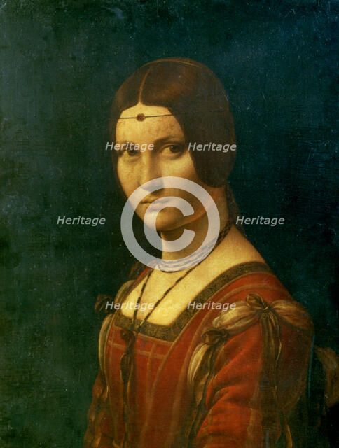 'Portrait of an Unknown Woman (La Belle Ferroniere)', c1490. Artist: Leonardo da Vinci