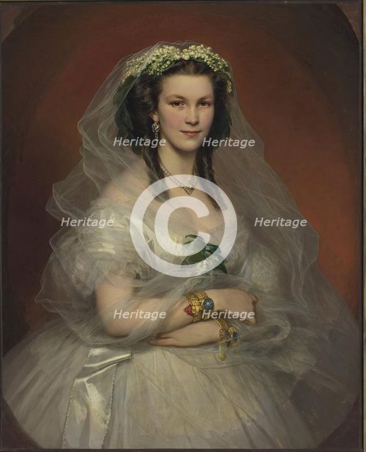 Portrait of an Unknown Young Lady as a Bride, 1859. Creator: Unknown.