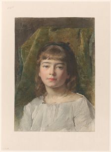 Portrait of an unknown girl, 1865-1892. Creator: Nicolaes van der Waay