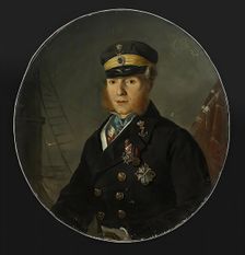 Portrait of an Unknown Man, 1854. Creator: Pyotr Soldatkin