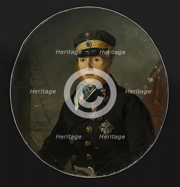 Portrait of an Unknown Man, 1854. Creator: Pyotr Soldatkin.