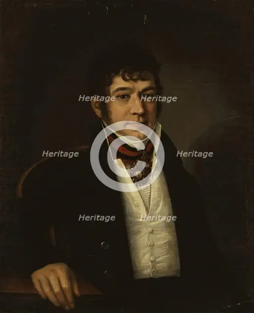Portrait of an Unknown Man from the Ogariov Family (Platon Bogdanovich Ogariov?), 1810s-1820s. Creator: Unknown.