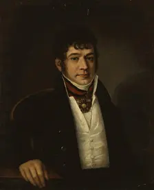 Portrait of an Unknown Man from the Ogariov Family (Platon Bogdanovich Ogariov?), 1810s-1820s. Creator: Unknown