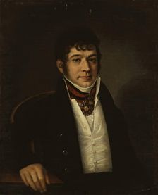Portrait of an Unknown Man from the Ogariov Family (Platon Bogdanovich Ogariov?), 1810s-1820s. Creator: Unknown