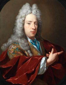 Portrait of an unknown man, from c. 1715 until 1730. Creator: Hieronymus van der Mij