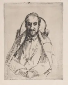 Portrait of an unknown man, late 19th century. Creator: Marcellin-Gilbert Desboutin