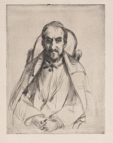 Portrait of an unknown man, late 19th century. Creator: Marcellin-Gilbert Desboutin