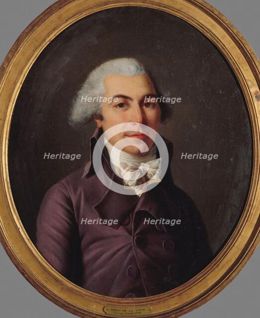 Portrait of an unknown person, from the revolutionary era, 1793. Creator: Louis Brion de la Tour.
