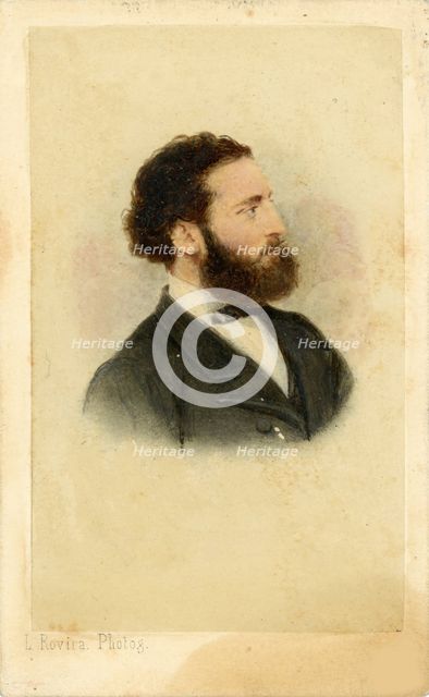 Portrait of Antoni Gaudí (1852-1926), 1878. Creator: Rovira, Leopoldo (ca. 1833-1895).