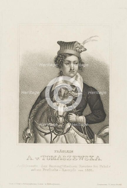 Portrait of Antonina Tomaszewska (1814-1883), c. 1850. Creator: Anonymous.