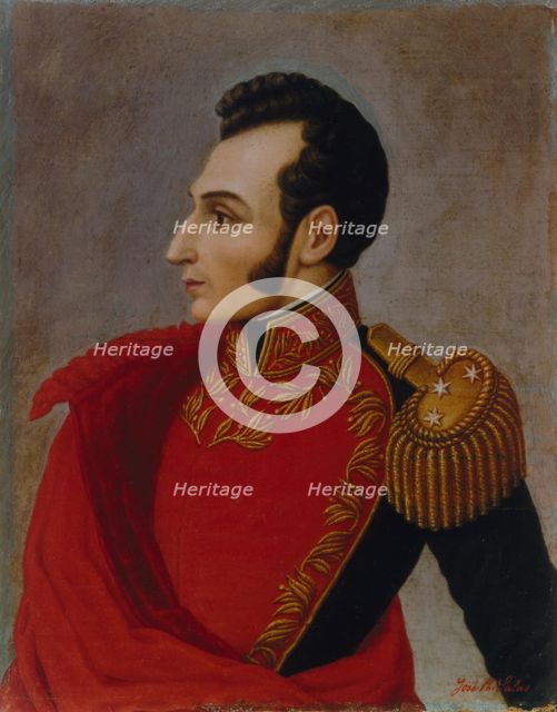 Portrait of Antonio José de Sucre (1795-1830), 1890. Creator: Salas, José R. (active 1870-1894).