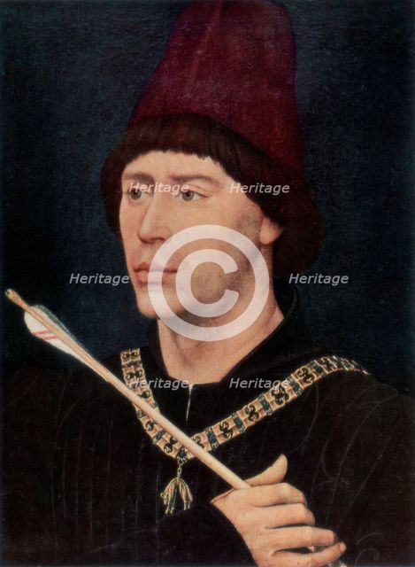 'Portrait of Antoine, Bastard of Burgundy', c1456, (1927). Artist: Rogier Van der Weyden