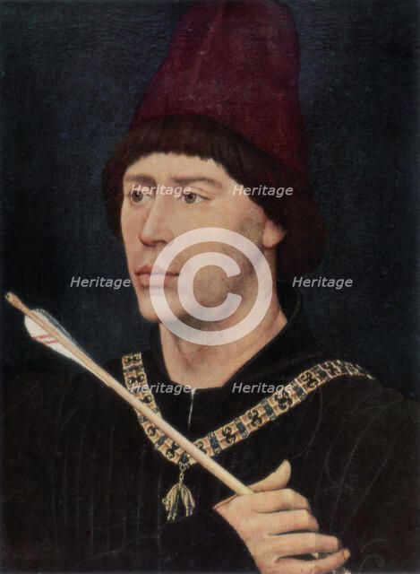 'Portrait of Antoine, Bastard of Burgundy', c1456, (1927). Artist: Rogier Van der Weyden
