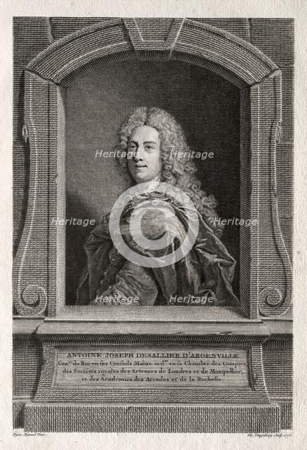 Portrait of Antoine Joseph de Sallier dArgenville, 1775. Creator: Vincenzo Vangelisti (Italian, c. 1740-1798).