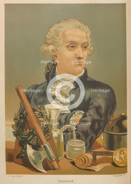 Portrait of Antoine-Laurent Lavoisier (1743-1794), 1879. Creator: Planella y Rodríguez, Juan (1849-1910).