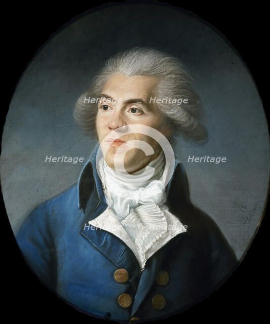 Portrait of Antoine-Pierre-Joseph-Marie Barnave (1761-1793), Early 1970s. Creator: Boze, Joseph (1745-1826).