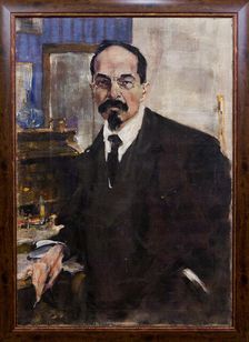 Portrait of Anatoly Vasilyevich Lunacharsky (1875-1933), 1920. Creator: Nikolay Feshin