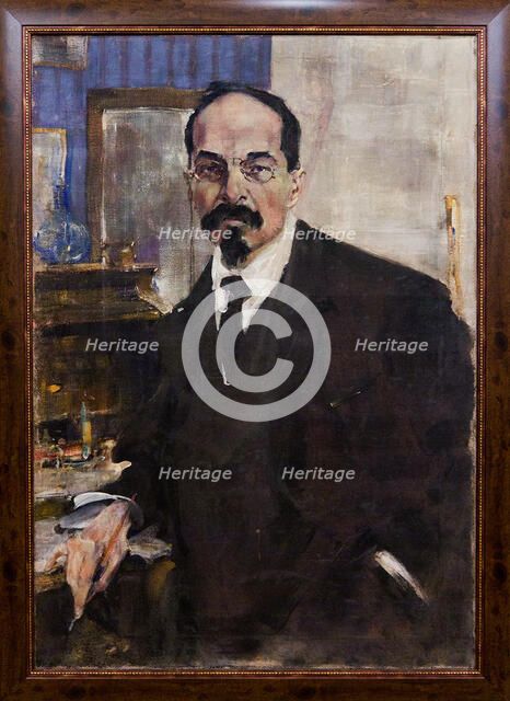 Portrait of Anatoly Vasilyevich Lunacharsky (1875-1933), 1920. Creator: Nikolay Feshin.