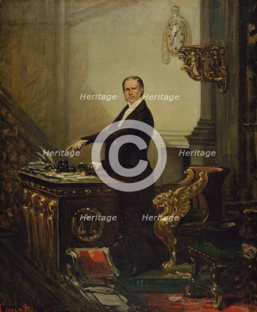 Portrait of Andre Dupin (1783-1865), President of the Legislative Assembly in 1850, c1850. Creator: Joseph-Desire Court.