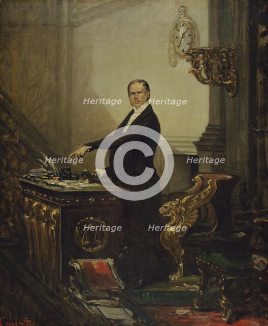 Portrait of Andre Dupin (1783-1865), President of the Legislative Assembly in 1850, c1850. Creator: Joseph-Desire Court.