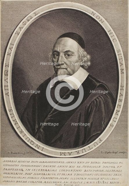 Portrait of André Rivet, 1647. Creator: Jonas Suyderhoef.