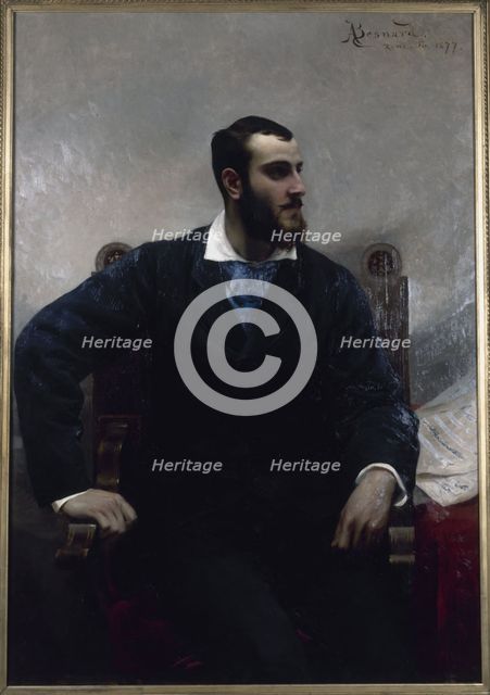 Portrait of André Wormser (1851-1926), pianist and composer, 1877. Creator: Paul Albert Besnard.